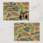 Carte De Visite Vétéran de militaires de franc-maçon (Devant / Derrière)