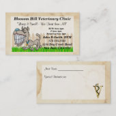 Carte de visite vétérinaire (Devant / Derrière)