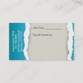 Carte de visite vétérinaire (Dos)