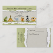 Carte de visite vétérinaire (Devant / Derrière)