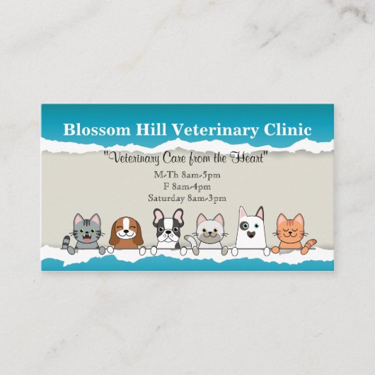 Carte de visite vétérinaire (Devant)