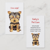 Carte de visite vétérinaire animal de chien (Devant / Derrière)