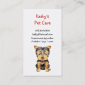 Carte de visite vétérinaire animal de chien (Dos)