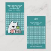 Carte De Visite Vétérinaire animal de compagnie Professional Chien (Devant / Derrière)