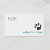 Carte De Visite vétérinaire . animaux de compagnie / patte de chie (Devant)