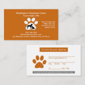 Carte de visite vétérinaire avec nomination (Devant / Derrière)
