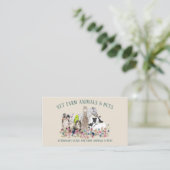 Carte De Visite Vétérinaire de ferme d'alpacas (Debout devant)