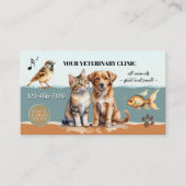 Carte de visite vétérinaire de la clinique animale (Devant)