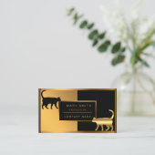 Carte De Visite Vétérinaire De Luxe Chat Pet Ajouter Votre Texte (Debout devant)