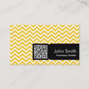 Carte de visite vétérinaire dentaire Jaune Zigzag