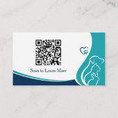 Carte de visite vétérinaire élégante avec code QR (Dos)