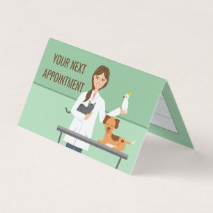 Carte De Visite Vétérinaire femme - Rendez-vous client