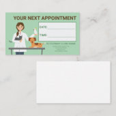 Carte De Visite Vétérinaire Femme - Vet Clinic Next Nomination (Devant / Derrière)