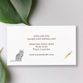 Carte De Visite Vétérinaire Fille Et Animaux De Compagnie Avec Des