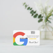 Carte De Visite Vétérinaire Google Modèle d'examen avec code QR (Debout devant)