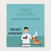 Carte De Visite Vétérinaire Homme & Animaux - Rendez-vous avec le  (Extérieur déplié)