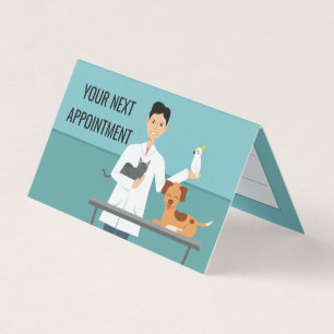 Carte De Visite Vétérinaire Homme & Animaux - Rendez-vous client