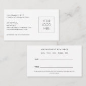 Carte De Visite Vétérinaire Logo Entreprise & Rappel de rendez-vou (Devant / Derrière)