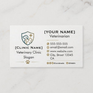 Carte de visite vétérinaire minimaliste personnali