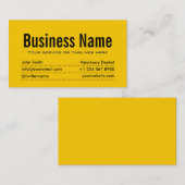 Carte de visite vétérinaire moderne de dentiste ja (Devant / Derrière)