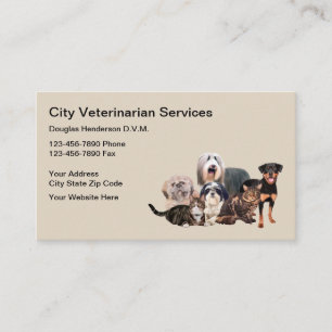 Carte De Visite Vétérinaire Nouveau Chat Et Chien De Nomination