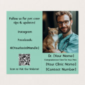 Carte de visite vétérinaire plié (Extérieur déplié)