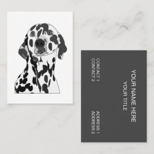 Carte De Visite Vétérinaire pour chien dalmate Soins pour animaux