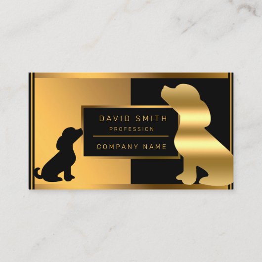 Carte De Visite Vétérinaire Professionnel De Luxe Chien Ajouter Vo (Devant)