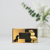 Carte De Visite Vétérinaire Professionnel De Luxe Chien Ajouter Vo (Debout devant)