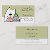 Carte De Visite Vétérinaire, Professionnel des soins aux animaux d (Devant / Derrière)