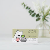Carte De Visite Vétérinaire, Professionnel des soins aux animaux d (Debout devant)