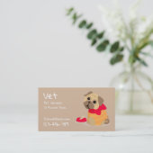 Carte De Visite Vétérinaire professionnel services pour animaux de (Debout devant)