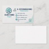 Carte de Visite Vétérinaire Professionnelle (Devant / Derrière)