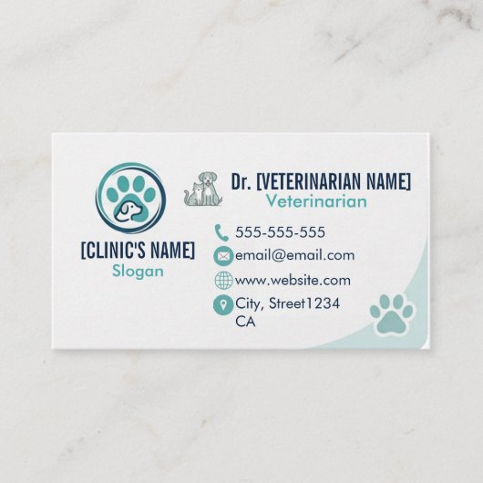 Carte de Visite Vétérinaire Professionnelle (Devant)