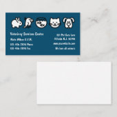 Carte de visite Vétérinaire simple Modèle de conce (Devant / Derrière)