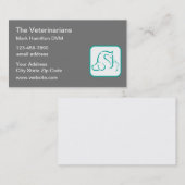 Carte De Visite Vétérinaire Thème Animaux de compagnie Emblem Cart (Devant / Derrière)