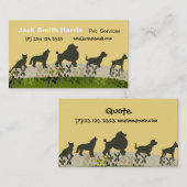 Carte De Visite Vétérinaires de marcheur de chien de soin des (Devant / Derrière)