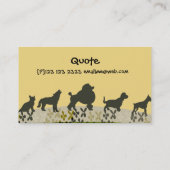 Carte De Visite Vétérinaires de marcheur de chien de soin des (Dos)