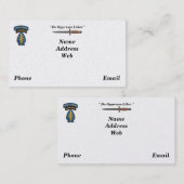 Carte De Visite Vétérinaires de sof de sfg de sf de bérets verts (Devant / Derrière)