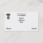 Carte De Visite Vétérinaires de sof de sfg de sf de bérets verts (Dos)