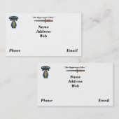 Carte De Visite Vétérinaires de sof de sfg de sf de bérets verts (Devant / Derrière)