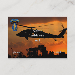 Carte De Visite Vétérinaires des bérets verts SFG SF LRRP de