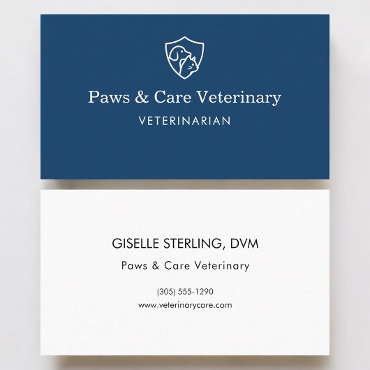 Carte De Visite Veterinarian Vet Pet Office 