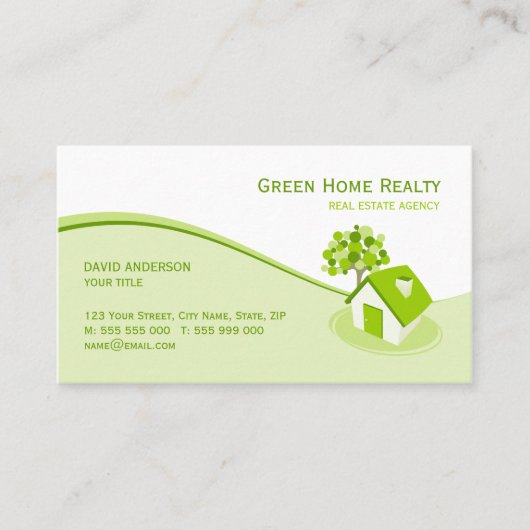 Carte de visite viable d'environnement (Devant)