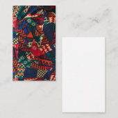 Carte De Visite Vibrant African Geometric Tribal Abstract Pattern  (Devant / Derrière)