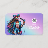 Carte De Visite Vibrant Afrocentric Black Woman Salon Brandon (Devant)