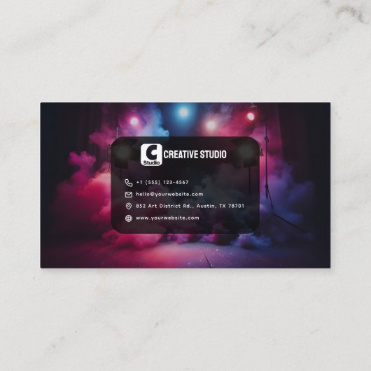 Carte De Visite Vibrant and Bold Business Card with Creative Style (Dos)