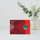 Carte De Visite VIBRANT AQUA BLEU GEMSTONE Abstrait géométrique (Debout devant)