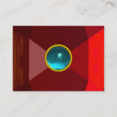 Carte De Visite VIBRANT AQUA BLEU GEMSTONE Abstrait géométrique (Dos)