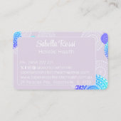 Carte De Visite Vibrant Aqua Blue Random Mandala sur rose (Dos)
